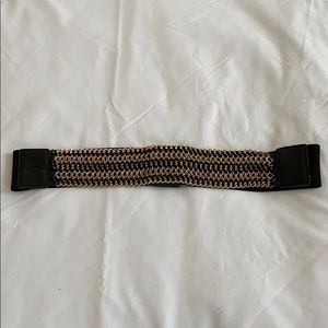 Black and Gold Chain Belt